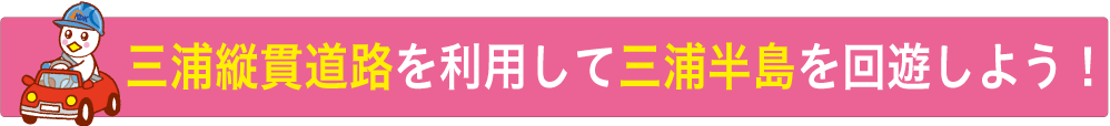 三浦縦貫道路を利用して三浦半島を回遊しよう！